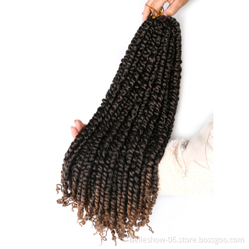 Hot sell spring  Luxury for Braiding 18inch Synthetic pretwisted passion twist